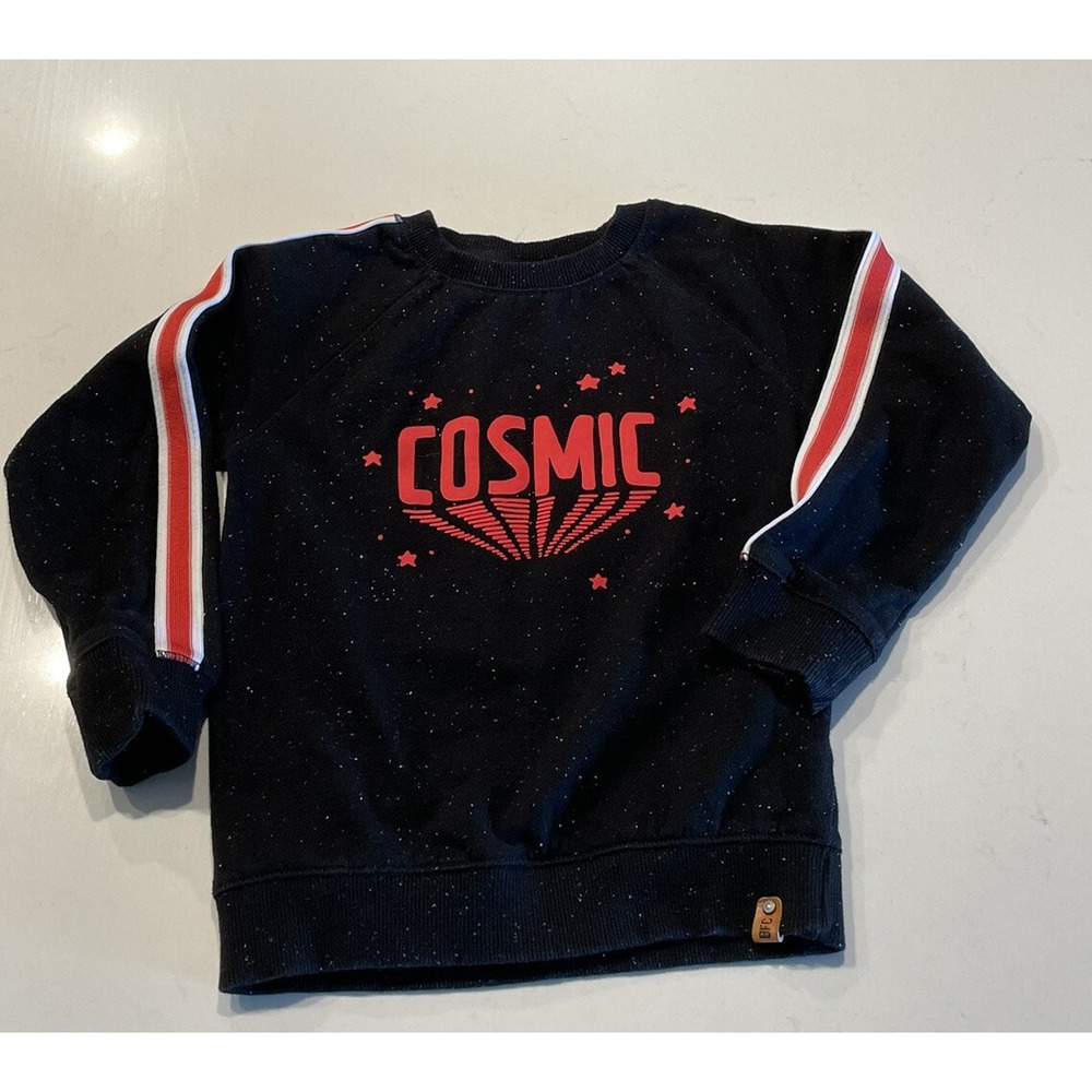 Babyface‎ Cosmic Black Sweatshirt Sweater Space Stars Size 4 Years Crewneck